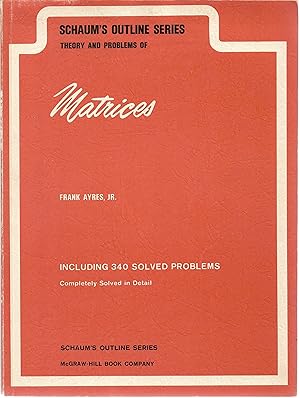 Seller image for Schaum's Outline of Theory and Problems of Matrices for sale by Cher Bibler