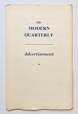 The Modern Quarterly [prospectus]