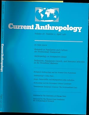 Seller image for Research in Population and Culture: An Evolutionary Framework in Current Anthropology Volume 28 Number 2 for sale by The Book Collector, Inc. ABAA, ILAB