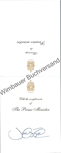 Seller image for Autogrammkarte Justin Trudeau Primeminister of Canada for sale by Antiquariat im Kaiserviertel | Wimbauer Buchversand