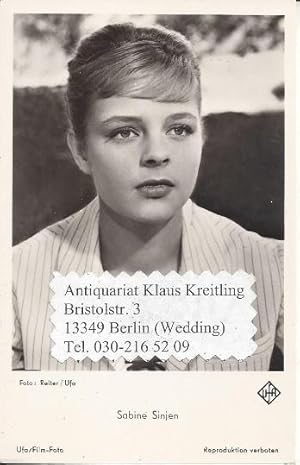 Bild des Verkufers fr Sabine Sinjen - Deutsche Bhnen- und Filmschauspielerin ( 1942 - 1995 ) zum Verkauf von Klaus Kreitling