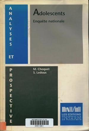 Seller image for Adolescents : Enqu?te nationale - Marie Choquet for sale by Book Hmisphres