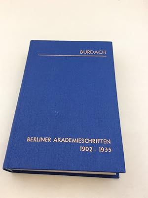 Berliner Akademieschriften (1902-1935)