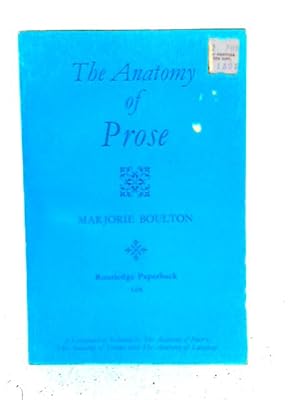 Bild des Verkufers fr Anatomy of Prose zum Verkauf von World of Rare Books