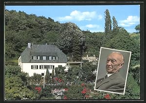 Bild des Verkufers fr Ansichtskarte Rhndorf, Rhndorfer Rosenhgel, Portrait von Konrad Adenauer zum Verkauf von Bartko-Reher