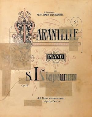 Image du vendeur pour Tarantelle pour le piano. Op. 25 mis en vente par Paul van Kuik Antiquarian Music