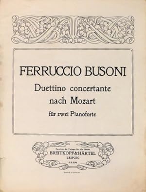 Seller image for Duettino concertante nach Mozart fr zwei Klaviere for sale by Paul van Kuik Antiquarian Music