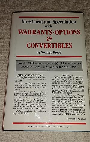 Immagine del venditore per Investment and Speculation with Warrants, Options & Convertibles venduto da The Librarian's Books