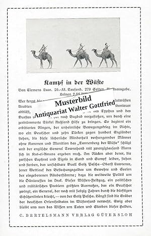 Seller image for Werbeprospekt Buchhandel: Kampf in der Wste von Clemens Laar for sale by Walter Gottfried