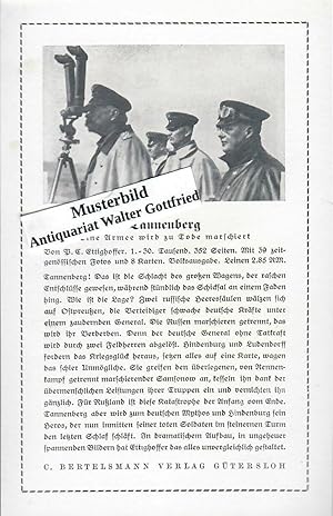 Bild des Verkufers fr Werbeprospekt Buchhandel: Tannenberg - Eine Armee wird zu Tode marschiert von P. C. Ettighoffer zum Verkauf von Walter Gottfried