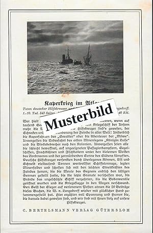 Imagen del vendedor de Werbeprospekt Buchhandel: Kaperkrieg im Atlantik - Herausgeber: W.v. Langsdorff a la venta por Walter Gottfried