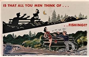Seller image for Gesture postcard: Is That All You Men Think Of? for sale by Mobyville