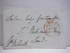 1837:SIR WILLIAM MOLESWORTH - ENGLISH PUBLISHER SIGNED POSTAL PANEL