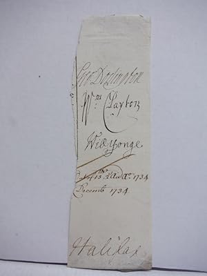 1734: GEORGE BUBB DODINGTON, BARON MECOMBE SIGNATURE