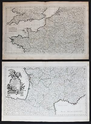 Bild des Verkufers fr La France divise par Gouvernements militaires" - Frankreich France map Karte carte zum Verkauf von Antiquariat Steffen Vlkel GmbH