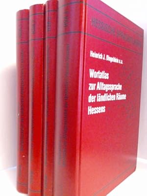 Seller image for Hessische Sprachatlanten (HSA) (4 Bnde). Band 1: Wortgeographie der stdtische Alltagssprache in Hessen. Band 2: Studien zur Wortgeographie der stdtischen Alltagssprache in Hessen. Band 3: Hessischer Dialektzensus: statistischer Atlas zum Sprachgebrauch. Band 4: Wortatlas zur Alltagssprache der lndlichen Rume Hessens. Band 1 - 4 aus der Reihe "Kleine Reihe". for sale by Wissenschaftliches Antiquariat Zorn