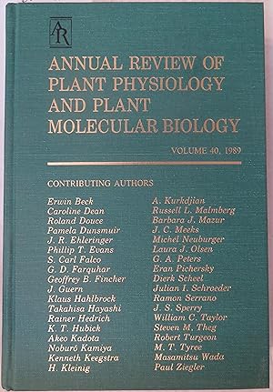 Image du vendeur pour Annual Review of Plant Physiology and Plant Molecular Biology, Volume 40, 1989 mis en vente par Book Catch & Release