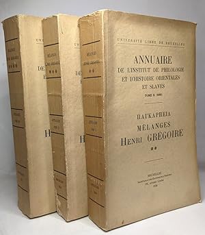 Annuaire de l'institut de philologie et d'histoire orientales et slaves --- Volume X (1950) + Vol...