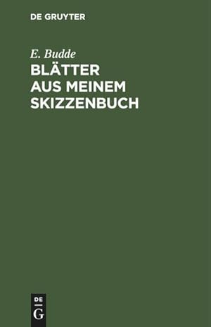 Bild des Verkufers fr Bltter aus meinem Skizzenbuch : Gesammelte kleine Erzhlungen zum Verkauf von AHA-BUCH GmbH