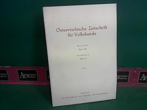Österreichische Zeitschrift für Volkskunde. Neue Serie Band XXII. Gesamtserie, Band 71, Heft 2.