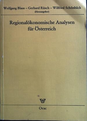Seller image for Regionalkonomische Analysen fr sterreich. for sale by books4less (Versandantiquariat Petra Gros GmbH & Co. KG)