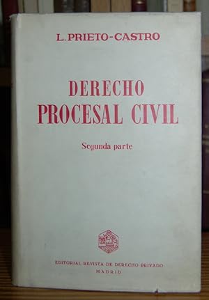 Imagen del vendedor de DERECHO PROCESAL CIVIL. Segunda parte a la venta por Fbula Libros (Librera Jimnez-Bravo)