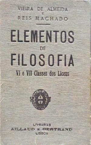 Bild des Verkufers fr ELEMENTOS DA FILOSOFIA. zum Verkauf von Livraria Castro e Silva