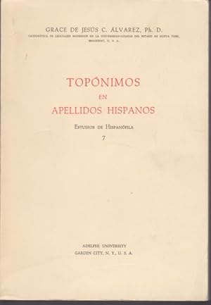 Imagen del vendedor de TOPONIMOS EN APELLIDOS HISPANOS a la venta por LIBRERIA TORMOS
