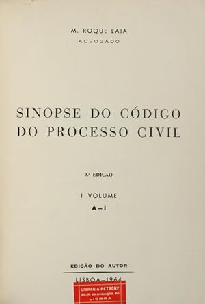 SINOPSE DO CÓDIGO DO PROCESSO CIVIL.