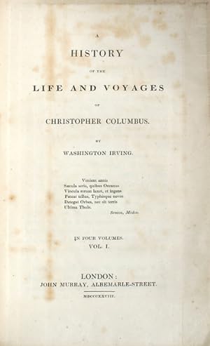 A HISTORY OF THE LIFE AND VOYAGES OF CHRISTOPHER COLUMBUS.