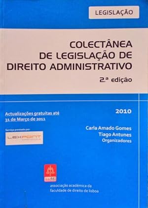 COLECTÂNEA DE LEGISLAÇÃO DE DIREITO ADMINISTRATICO.