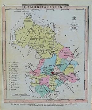 Antique Map CAMBRIDGESHIRE, George Gray, Original Hand Coloured 1824