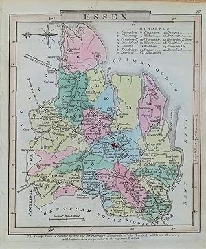 Antique Map ESSEX, George Gray, Original Hand Coloured County Map 1824
