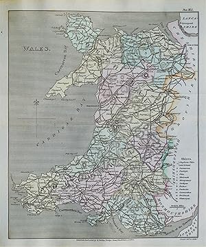 Antique Map WALES, Capper Original Hand Coloured 1808