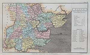 Antique Map ESSEX, Capper Original Hand Coloured County Map 1808