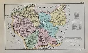 Antique Map LEICESTERSHIRE, Capper Original Hand Coloured County Map 1808