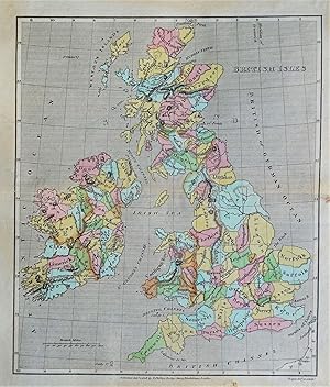 Antique Map BRTISH ISLES, Capper Original Hand Coloured 1808