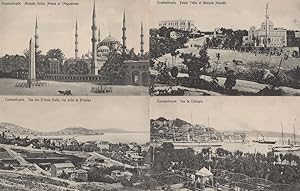 Constantinople Mosque & River 4x Antique Postcard s