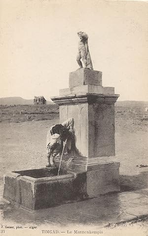 Le Mannenkempis Timgad Algeria Antique Statue Postcard
