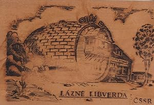 Lazne Libverda Czech Wood Appearance CSSR Vintage Postcard