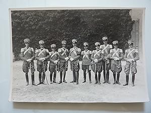 Fotografia "MILITARI IN POSA Scuola Ufficali Artiglieria Regio Esercito Italiano, Moncalieri"