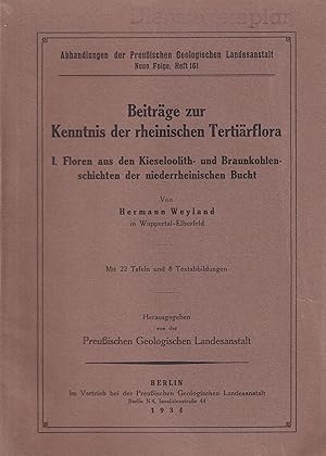 Imagen del vendedor de Beitrge zur Kenntnis der rheinischen Tertirflora I. Floren aus den a la venta por Clivia Mueller