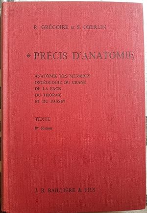 Seller image for Pr�cis d'anatomie, tome 1 (texte) for sale by Les Kiosques