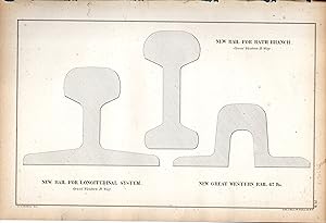 Bild des Verkufers fr ENGRAVING: "New Rail for Bath Branch, Great Western Railway" .from the Permanent Way and Coal-Burning Locomotive Boilers of European Railways zum Verkauf von Dorley House Books, Inc.