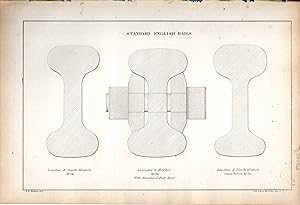 Bild des Verkufers fr ENGRAVING: "Standard English Rails" .from the Permanent Way and Coal-Burning Locomotive Boilers of European Railways zum Verkauf von Dorley House Books, Inc.