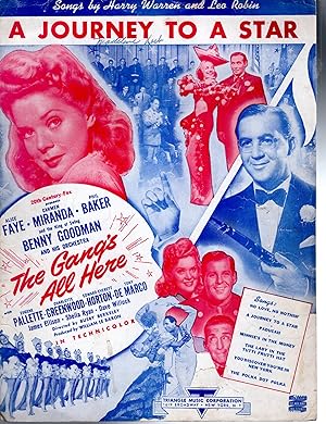 Seller image for SHEET MUSIC: "A Journey to a Star".from the 20th Century Fox Movie "The Gang's al Here" for sale by Dorley House Books, Inc.