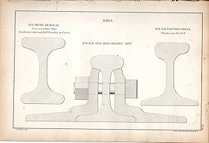 Bild des Verkufers fr ENGRAVING: "Rails" .from the Permanent Way and Coal-Burning Locomotive Boilers of European Railways zum Verkauf von Dorley House Books, Inc.