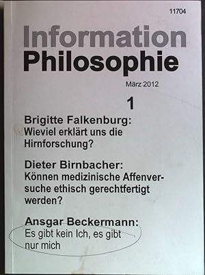 Imagen del vendedor de Wieviel erklrt uns die Hirnforschung?: in - Information Philosophie Nr. 1/12. a la venta por books4less (Versandantiquariat Petra Gros GmbH & Co. KG)