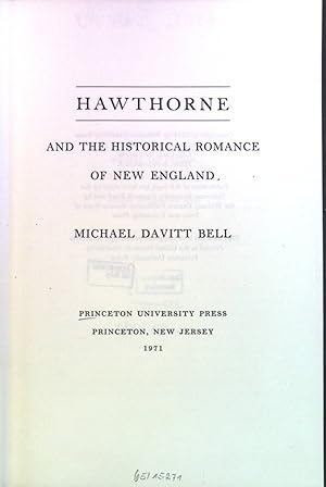 Imagen del vendedor de Hawthorne and the Historical Romance of New England a la venta por books4less (Versandantiquariat Petra Gros GmbH & Co. KG)