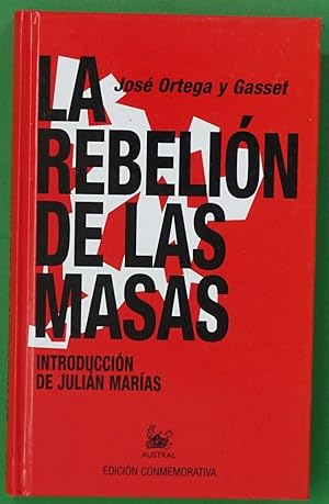 Imagen del vendedor de La rebelin de las masas a la venta por Librera Alonso Quijano